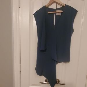 NWT ASOS Hunter Green Asymmetrical Blouse